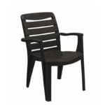 Mia High Back Chair - Black
