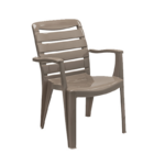 Mia High Back Chair - Cappuccino