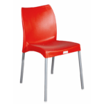 Tia Armless Chair - Red