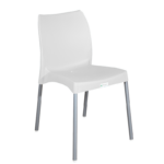 Tia Armless Chair - White