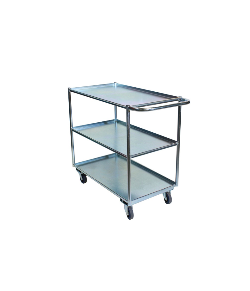 3 TIER STOCK PICKING TROLLEY STEEL Stock Picking Trolley Small 3 Tier - Image 1