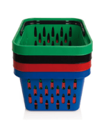 Plastic Shopping Baskets - Blue - Virgin - Image 2
