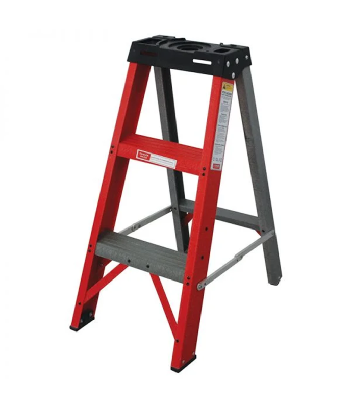 Industrial Duty A-Frame Single Sided Fully Fibreglass Stepladder - 0.9m ...
