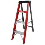 Industrial Duty A-Frame Single Sided Fibreglass Stepladder - 1.2m - 4 Steps