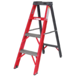 Industrial Duty A-Frame Single Sided Fully Fibreglass S/S Stepladder - 1.2m - 4 Steps