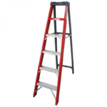 Industrial Duty A-Frame Single Sided Fibreglass Stepladder - 1.8m - 6 Steps