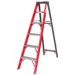 Industrial Duty A-Frame Single Sided Fully Fibreglass S/S Stepladder - 1.8m - 6 Steps