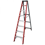 Industrial Duty A-Frame Single Sided Fibreglass Stepladder - 2.4m - 8 Steps