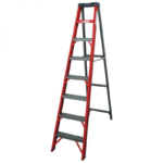 Industrial Duty A-Frame Single Sided Fully Fibreglass S/S Stepladder - 2.4m - 8 Steps