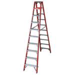 Industrial Duty A-Frame Double Sided Fully Fibreglass S/S Stepladder - 3m - 10 Steps