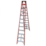 Industrial Duty A-Frame Double Sided Fully Fibreglass S/S Stepladder - 3.6m - 12 Steps