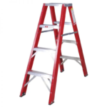 Industrial Duty A-Frame Double Sided Fibreglass Stepladder - 1.2m - 4 Steps