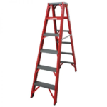 Industrial Duty A-Frame Double Sided Fully Fibreglass S/S Stepladder - 1.8m - 6 Steps