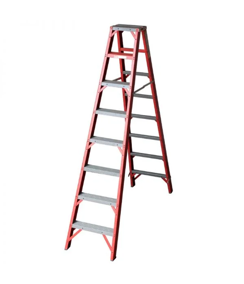 FGSD8-ALL-SS Industrial Duty A-Frame Double Sided Fully Fibreglass S/S Stepladder - 2.4m - 8 Steps - Image 1