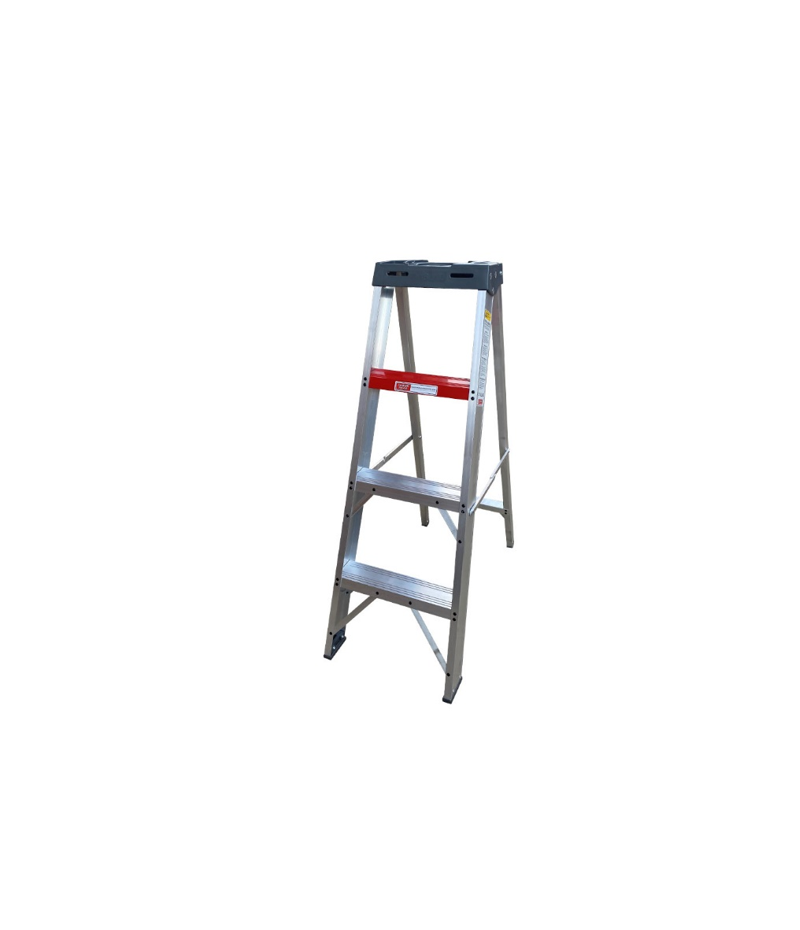 LAS4 ALUMINIUM A FRAME 4 STEP Heavy Duty A Frame Aluminum Ladder 1.2M - Image 1