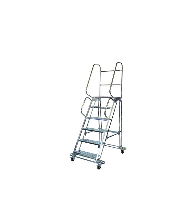 MLH6 Mobile Step Ladder - 6 Step - 1.5M - Image 1