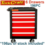 Tork Craft 6 Drawer Roller Cabinet On Castors With 196Pc Of Stock