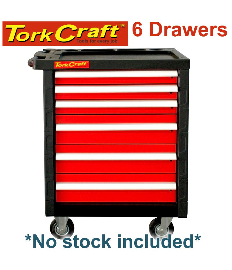 TC620040 Tork Craft 6 Drawer Roller Tool Cabinet On Castors Empty - Image 1