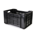 Agri Meat Crate - Vented Sides And Base - Recycled Material - Black