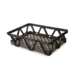 Light Freezer Nesting Crate Vented Sides And Base - Recycled Material - Black
