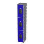 Plastic Locker 3 Tier - Mesh - Flat Top