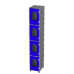 Plastic Locker 4 Tier - Mesh - Flat Top