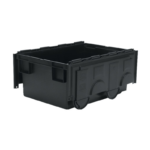 Heavy Duty Euro Nesting Bin With Lid 49.5LTR - Black
