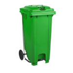 Plastic Pedal Wheelie Bin 120L - Green