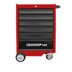 Tool Trolley GED Red 6 Drawer - Empty
