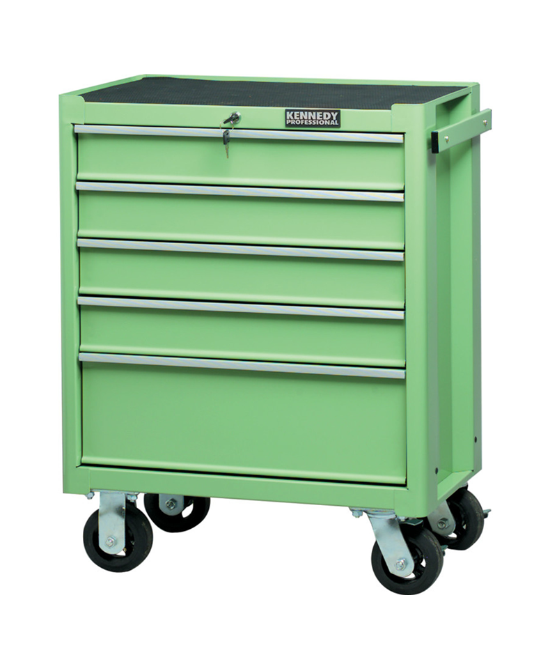 KEN5945550K Green 5-drawer Professional Roller Cabinet - Image 1