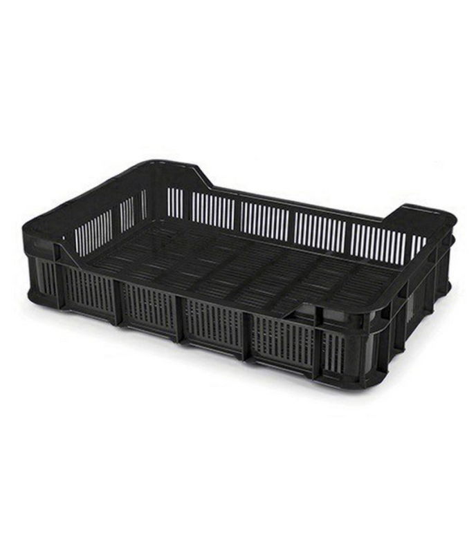 Berry Crate - Vented Sides And Base - Recycled Material - Black ...