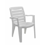Mia High Back Chair - White