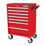 Red-28 Inch 7 Drawer Roller Cabinet
