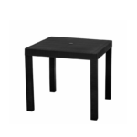 Elite 4 Seater Table Rattan Look - Black
