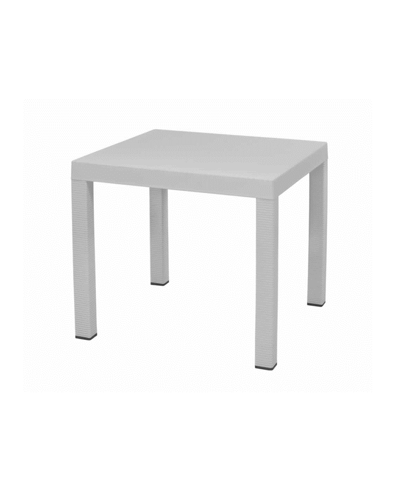 TL-EL04-WT-OD-B Elite 4 Seater Table Rattan Look - White - Image 1