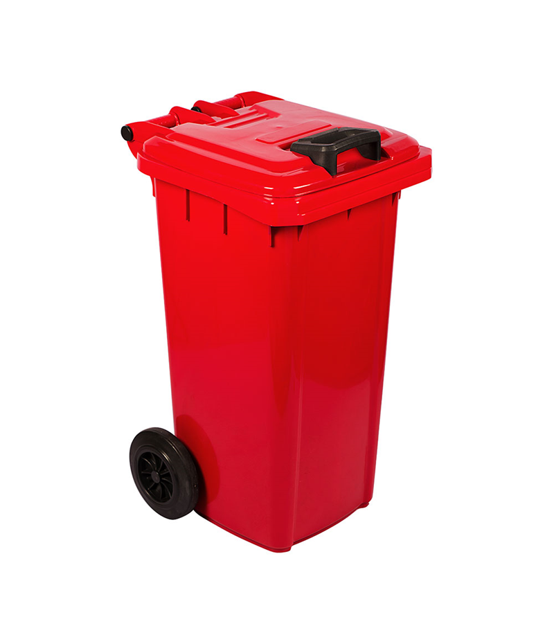 80l WHEELIE BIN 120L Wheelie Bin Virgin - NON SABS - Red - Image 1