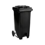 Plastic Pedal Wheelie Bin 240L Black