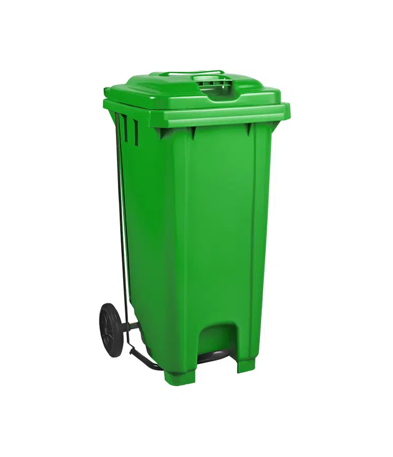 MSJ229 Plastic Pedal Wheelie Bin 240L Green - Image 1