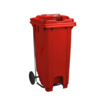 Plastic Pedal Wheelie Bin 240L Red