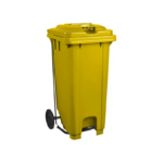 Plastic Pedal Wheelie Bin 240L Yellow