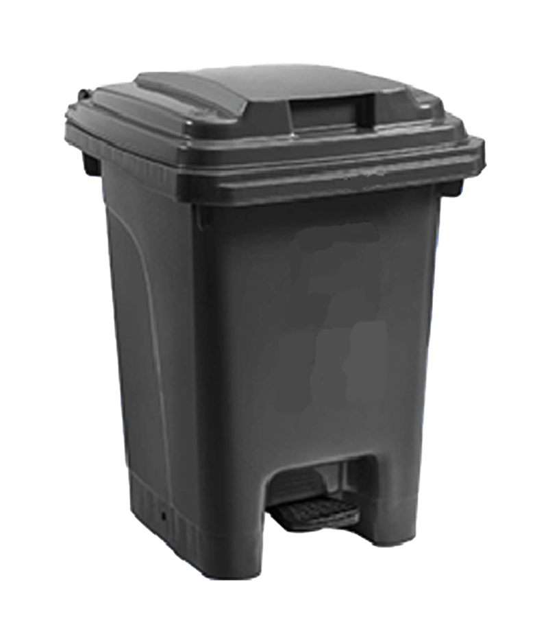 MSJ297 Plastic Pedal Bin 60L - Black - Image 1
