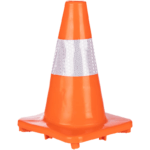 Orange Soft PVC Traffic Cone With Reflective Tape 700mm