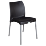 Tia Armless Chair - Black