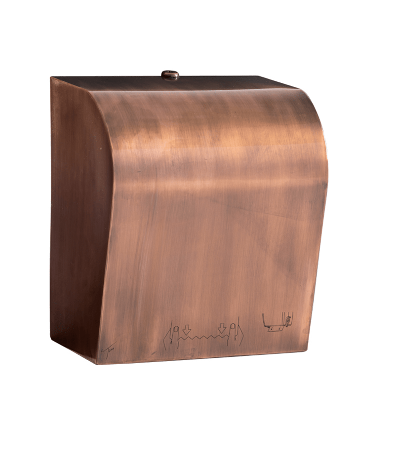 Ticra Auto Cut Dispenser COPPER Ticra Manual Autocut Paper Towel Dispenser Copper - Image 1