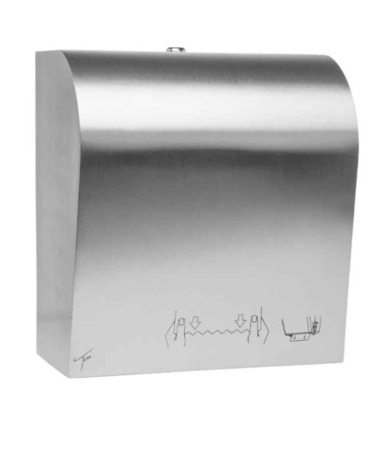Ticra Auto Cut Dispenser STAINLESS STEEL Ticra Manual Autocut Paper Towel Dispenser Stainless Steel - Image 1