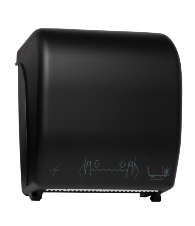 Ticra Mini AutoCut Dispenser MATT BLACK PLASTIC Ticra Manual Autocut Paper Towel Dispenser Matt Black Plastic - Image 1