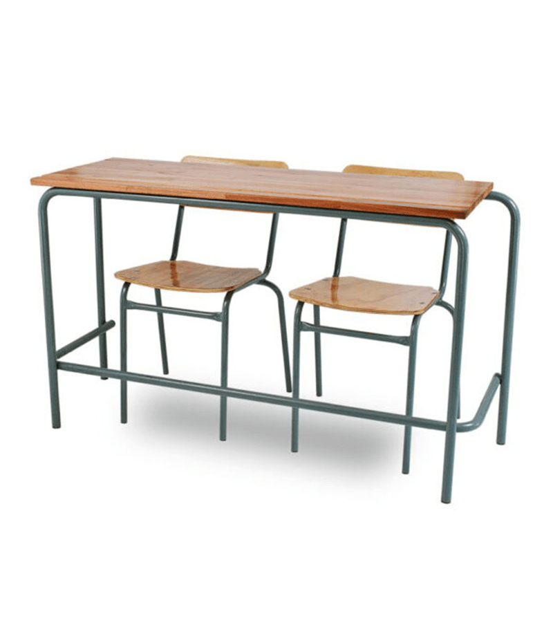 table Double 2 School Desk - Double - 1200 X 450 X 500 - Saligna Grade R - Image 1