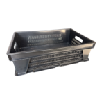 Euro Box 180  Solid Base Vented Sides- Regrind Black