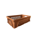 Euro Box 180 Solid Base Vented Sides - Virgin Brown