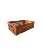 Euro Box 180 Solid Base Vented Sides - Virgin Brown